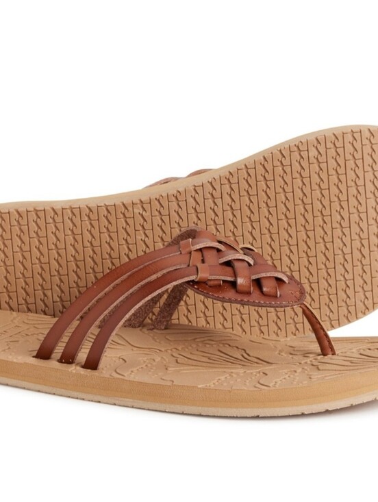 Billabong Shoes - Billabong Leather Woven Thong Sandals